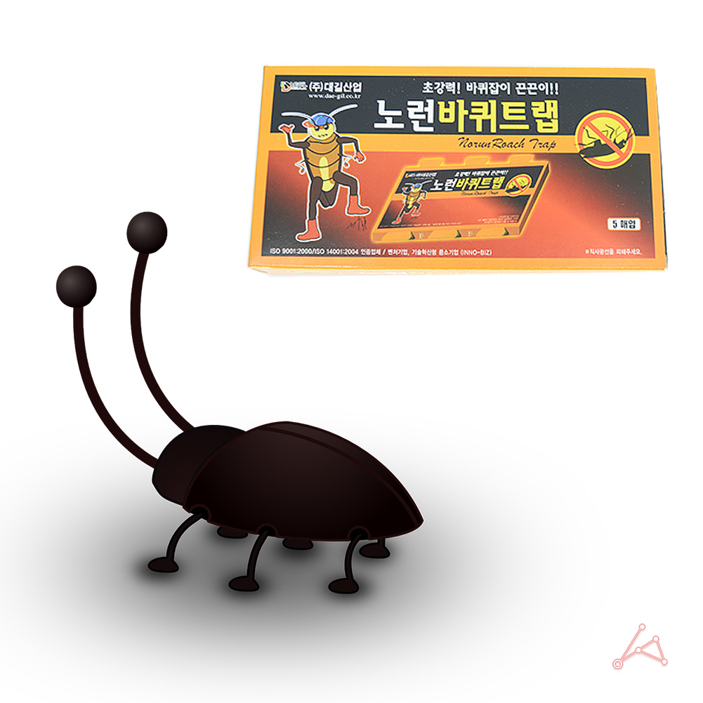 바퀴벌레찍찍이 식당 매장 바퀴 트랩 끈끈이 5매 1팩