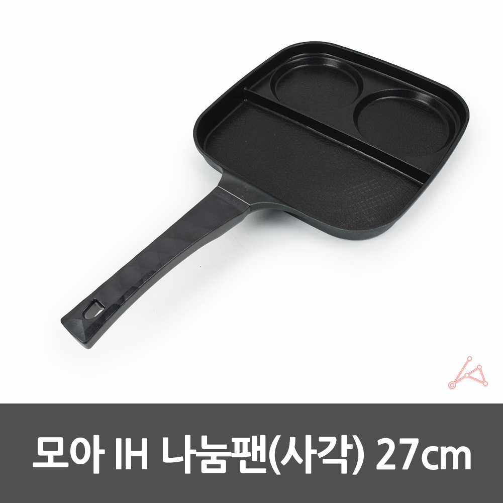 3구 에그팬 인덕션 티타늄 나눔 후라이팬 사각 27cm