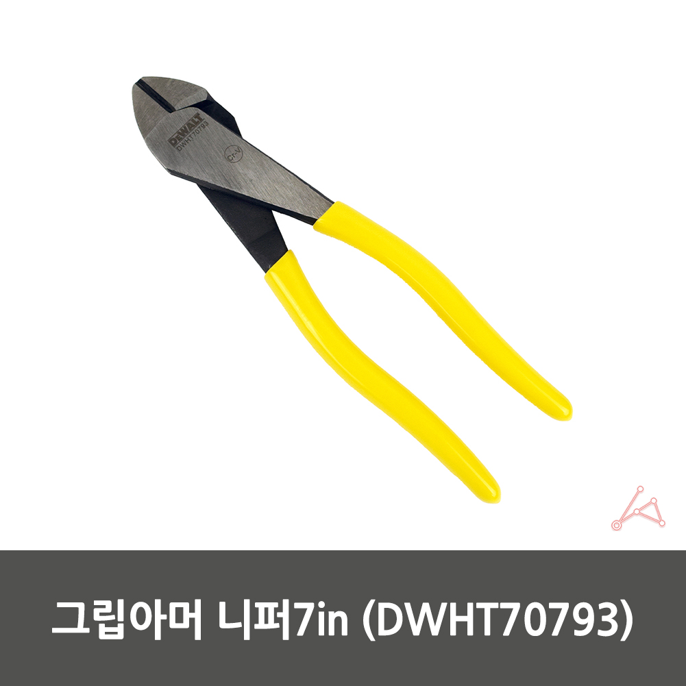 와이어스트리퍼 마이크로처리도구 공구세트 핸드툴 복부보정기구 허리압박밴드 선단날개 강력가위 자작나사 복부살빼는법 전선절단 전원선클립 니퍼7in 그립아머 DWHT70793 니퍼