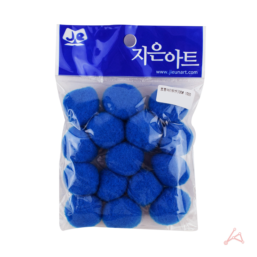 어린이집 유치원 만들기솜 컬러솜 솜방울 30mm 파랑