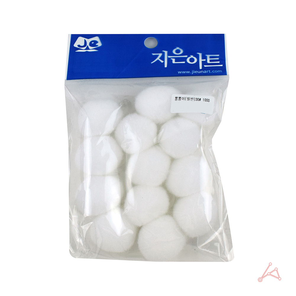 어린이집 유치원 만들기솜 컬러솜 솜방울 30mm 흰색