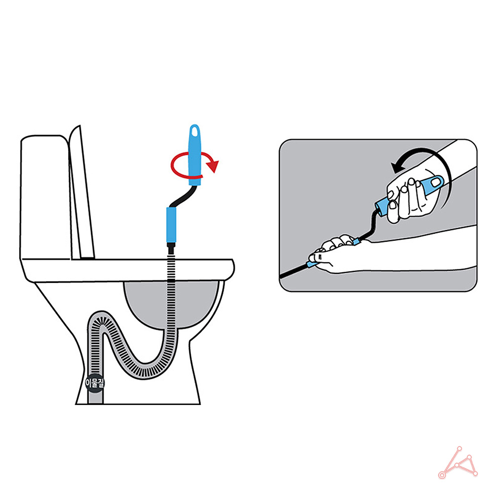 좌변기막힘 막힌 변기뚫는장비 기구 변기석션기 4M
