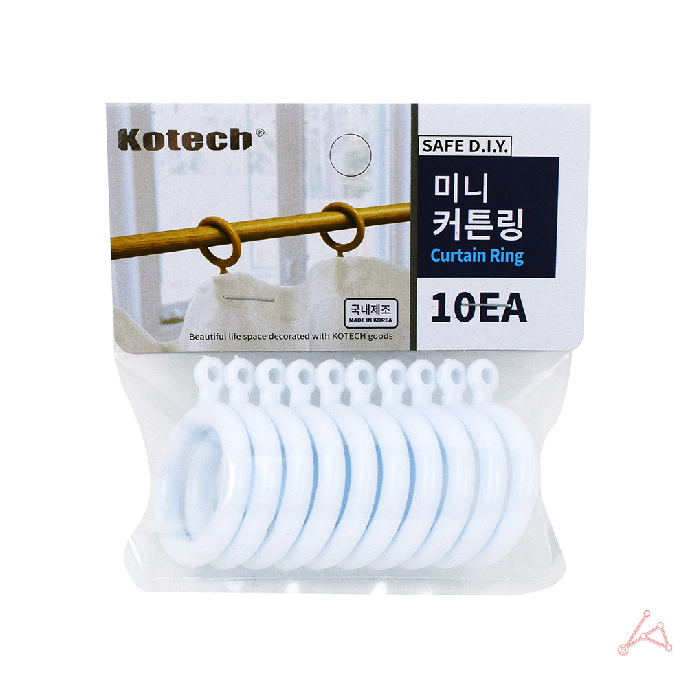 커튼링고리 커텐링 미니 10EA (화이트) C-6846