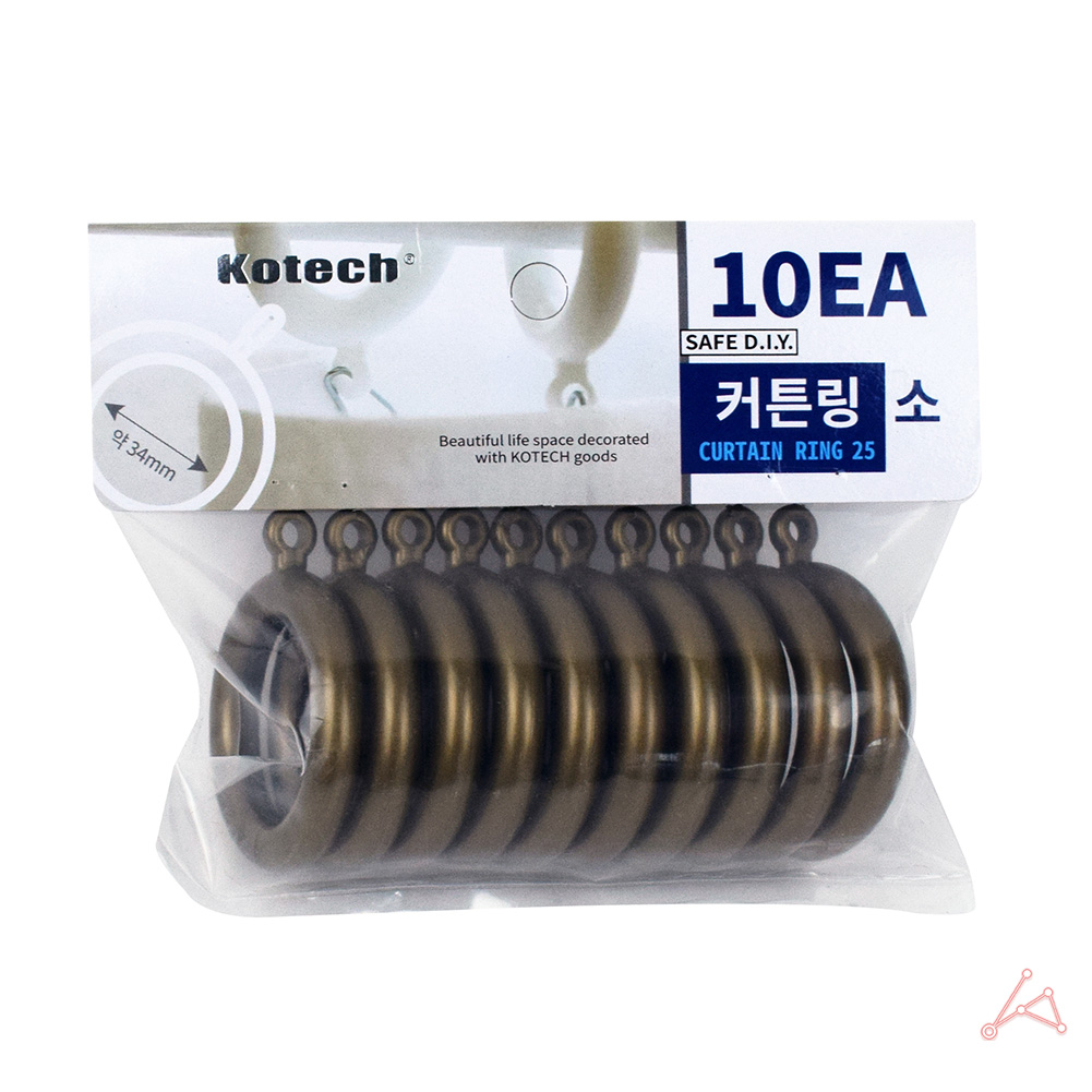 커튼링고리 커텐링 소 10EA (황동) C-1487