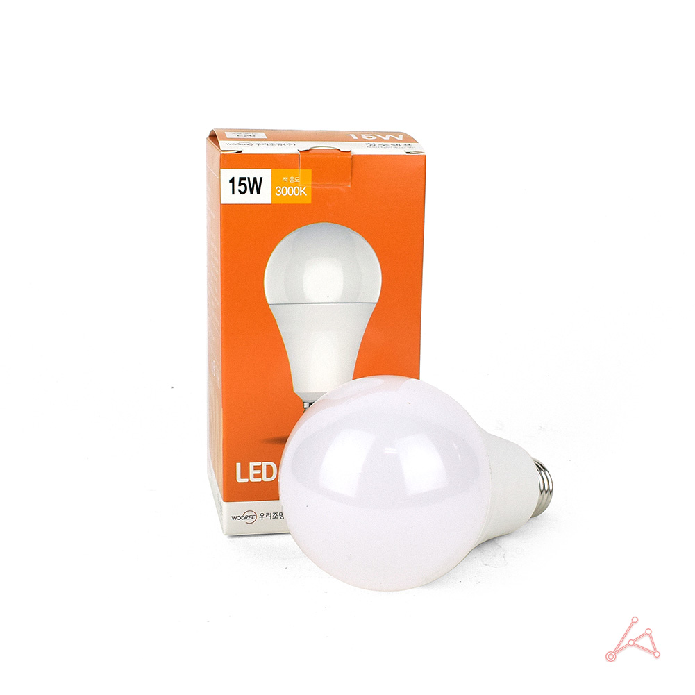 상가 카페 화장실 LED 백열등 전구 E26 15W 전구색