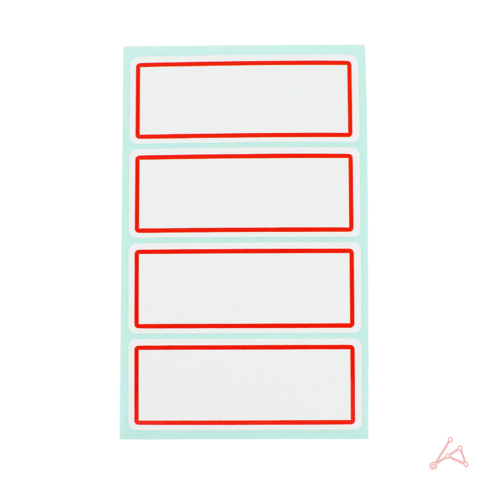 일반 전출지 학용품 파일이름표 87x34mm 적색 10매