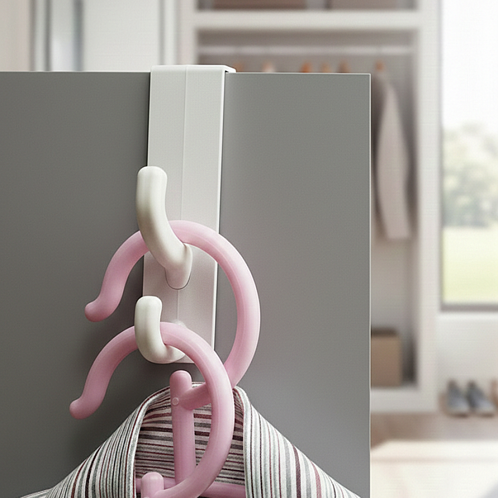 도어더블후크걸이