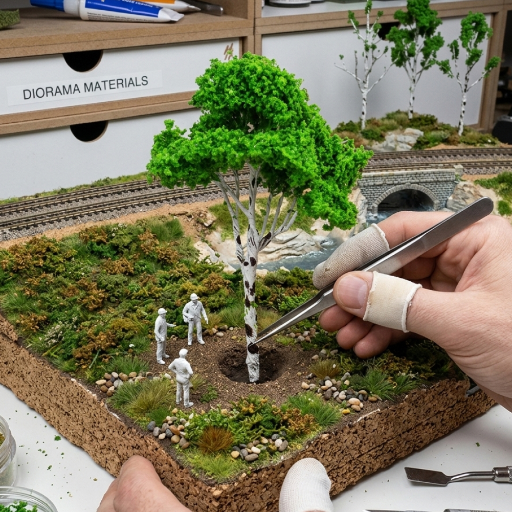 나무모형(활엽수녹색)