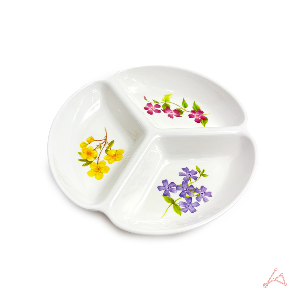 러블리 삼각나눔접시