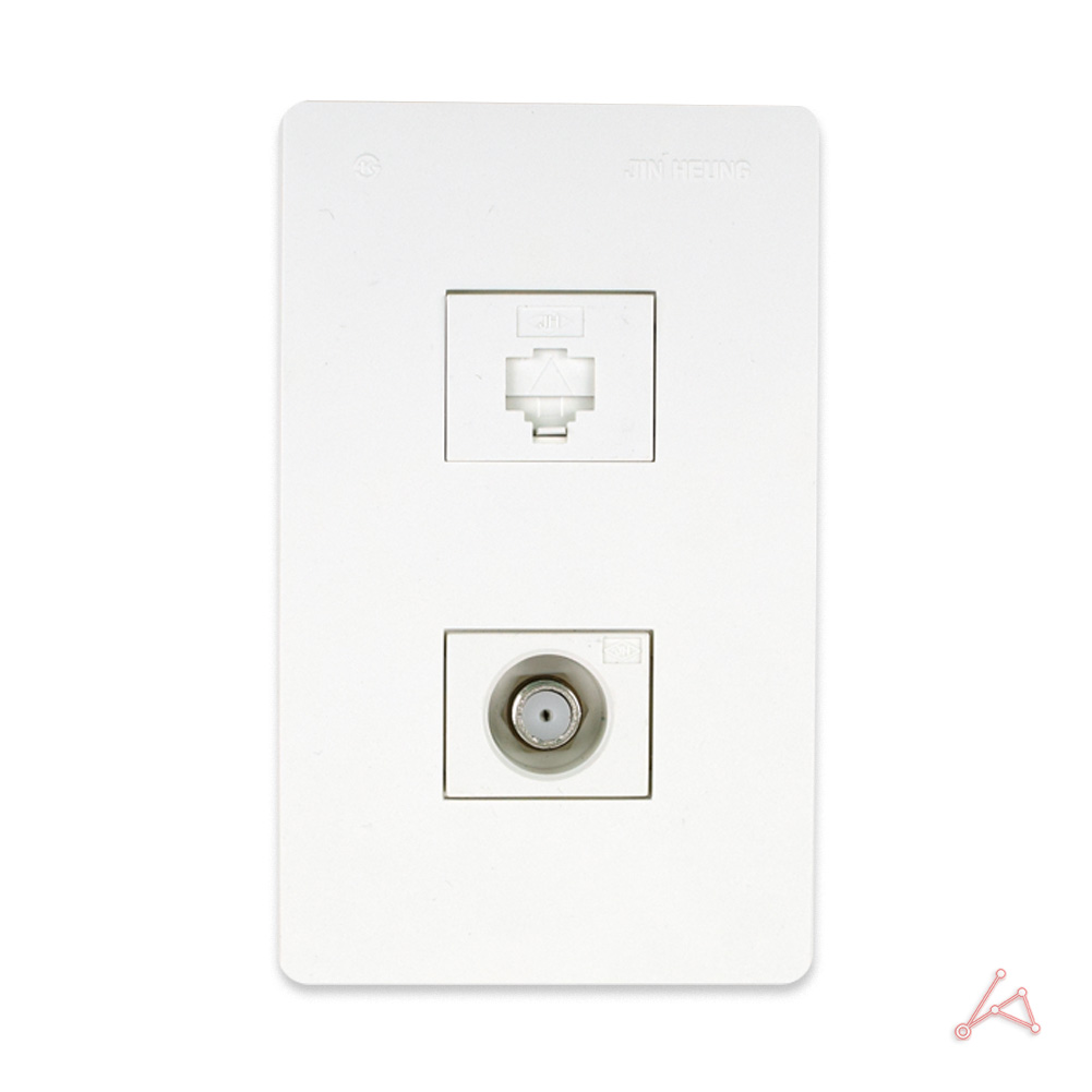 진흥V 1개용 복합용콘센트 8p+위성1방