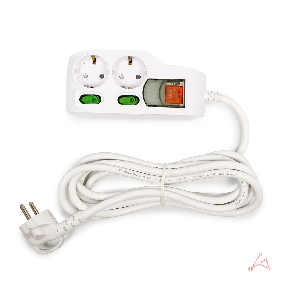 절전코드 비교환형 멀티콘센트(메인스위치 개별) 3M