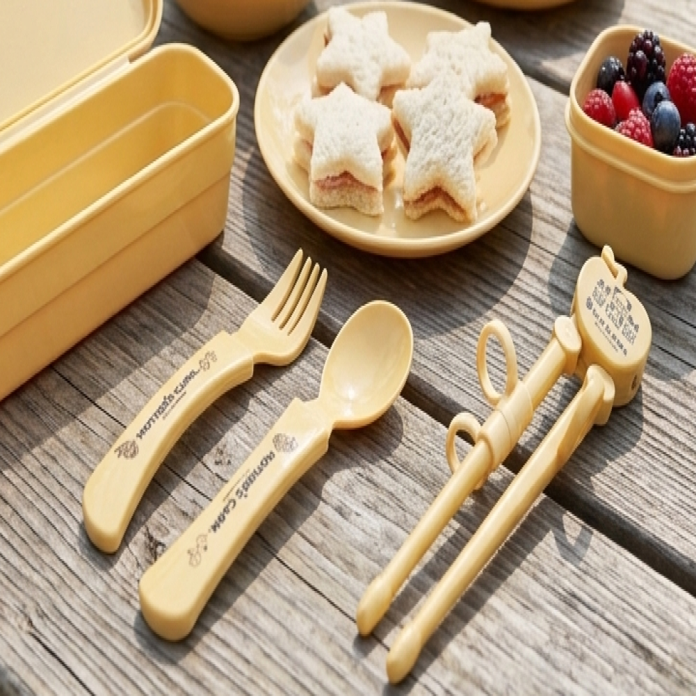 옥수수 지능개발 젓가락스푼포크케이스 세트
