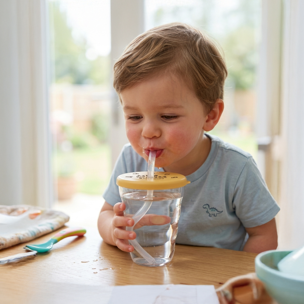 옥수수 웨이브 빨대컵