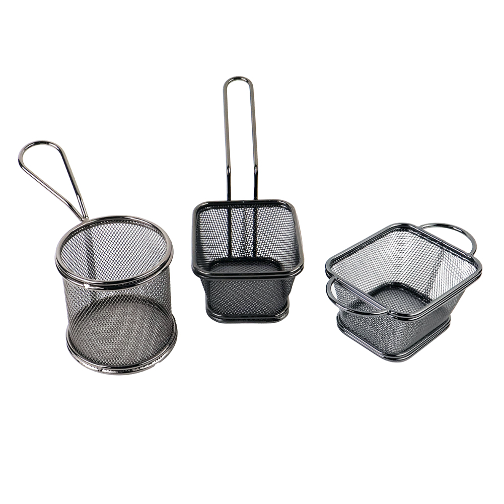 스텐미니감자바스켓 (블랙실버)