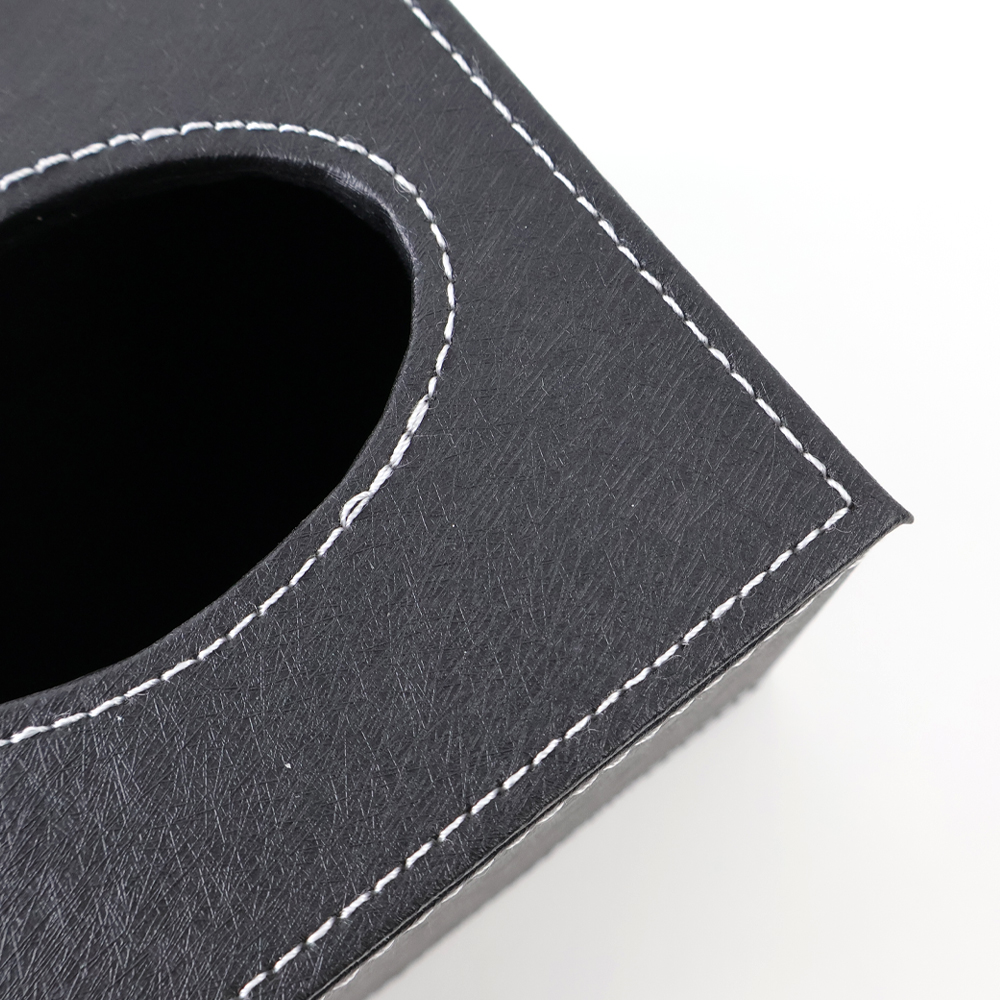 가죽 휴지함 (블랙)