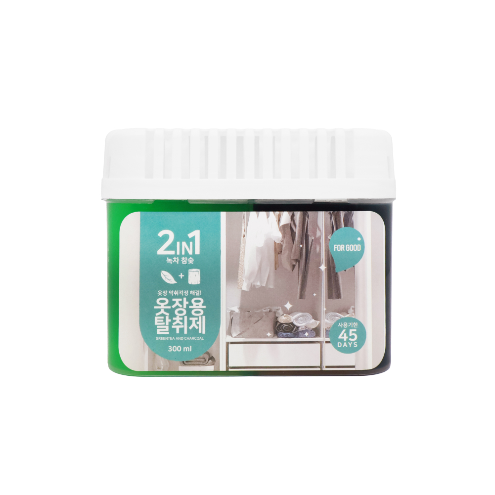 2in1 옷장용 탈취제(녹차+숯)