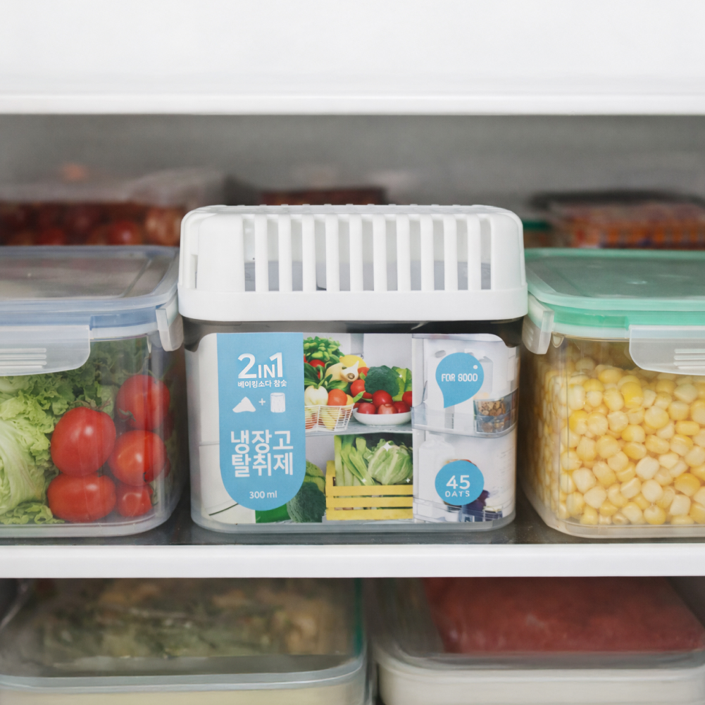 2in1 냉장고 탈취제(숯+베이킹)