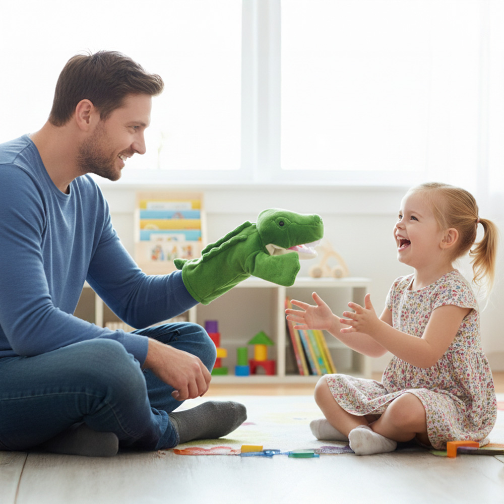 말하는 손인형 파충류