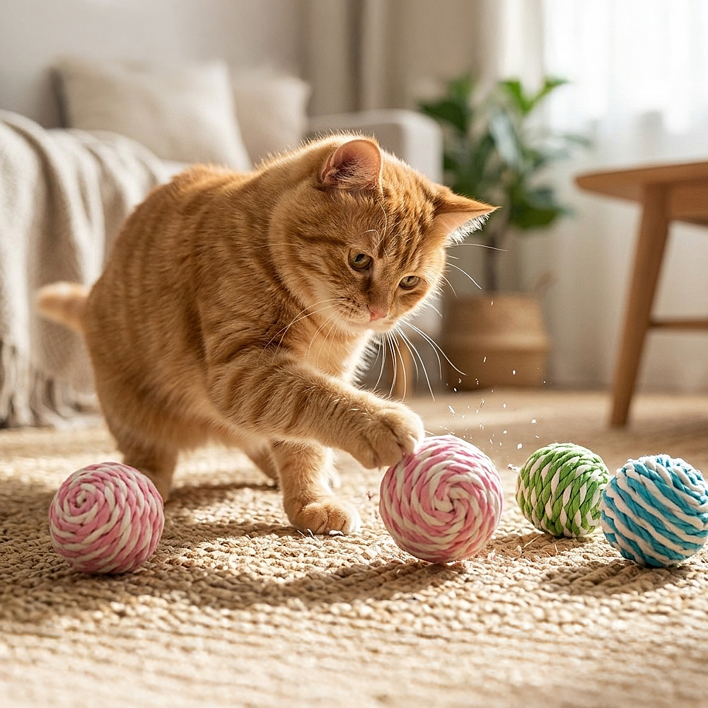 캣닙 스크래처 내추럴볼 4P