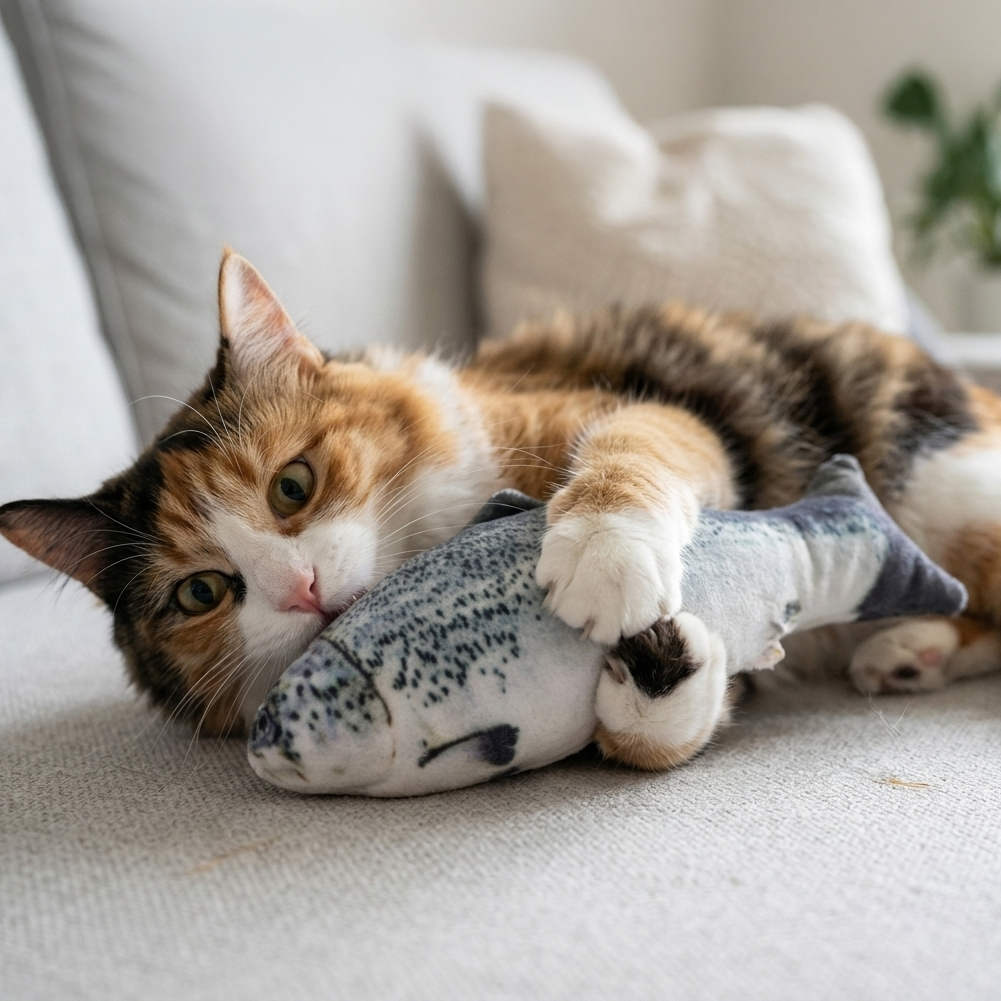 캣닙 물고기 토이