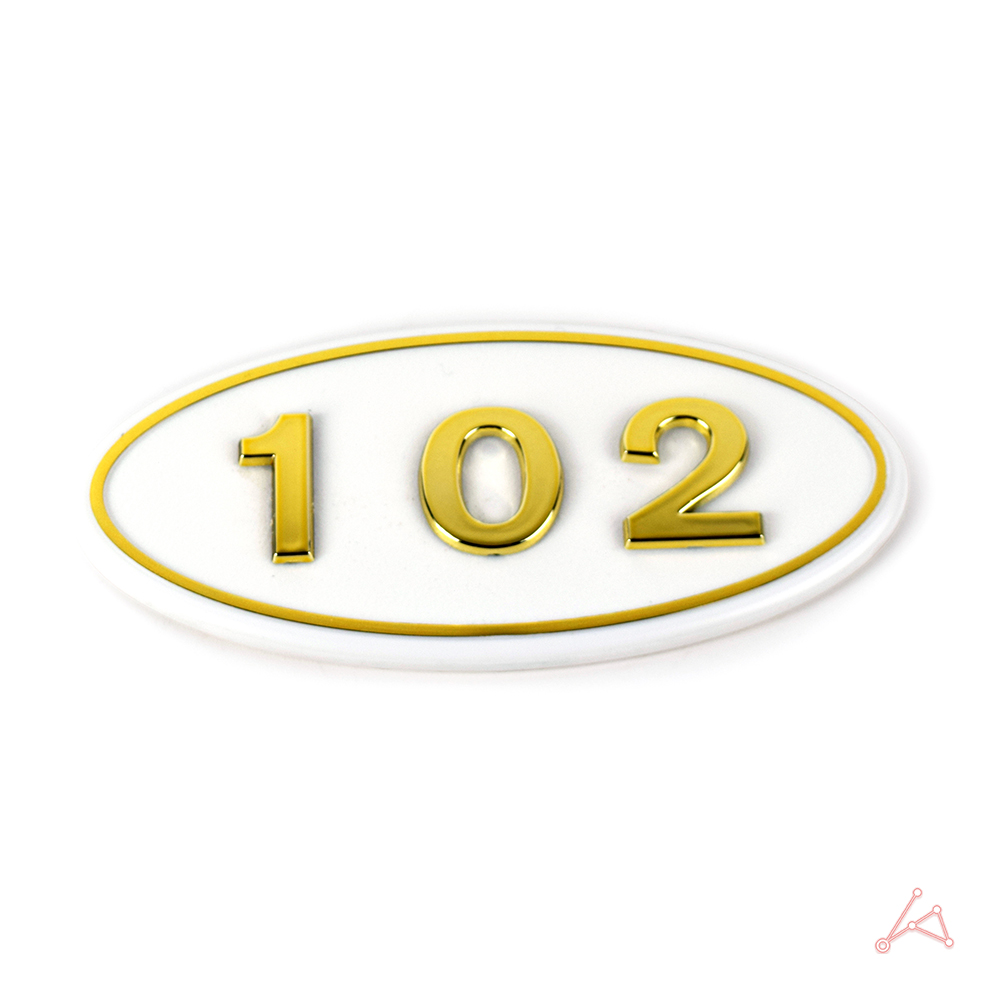 입체호수판(흰색/금색글자)