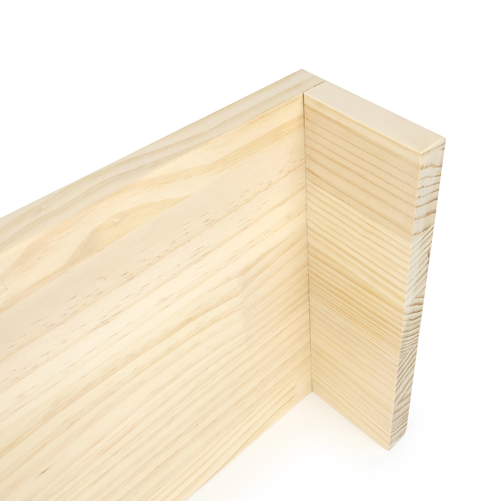 원목 듀얼 모니터 받침대 1단 선반 기본와이드 받침