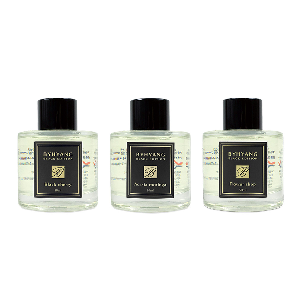 바이향 자동차 방향제 블랙에디션 50+50ml 2개입