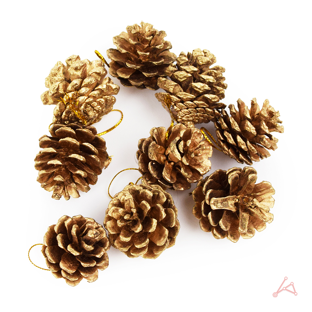 트리 솔방울 장식 9p