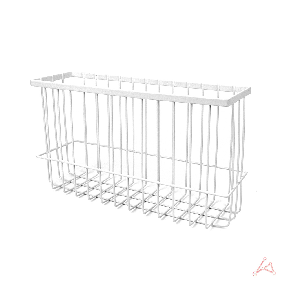 부착식 직사각 철제 수납 바구니