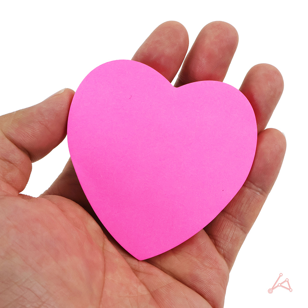 하트모양 접착 메모지