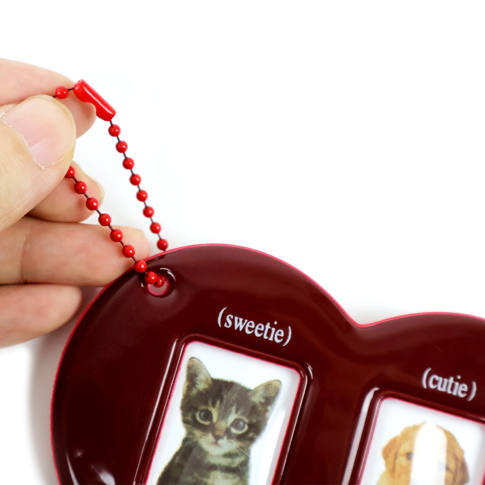 레드하트 증명사진 키링