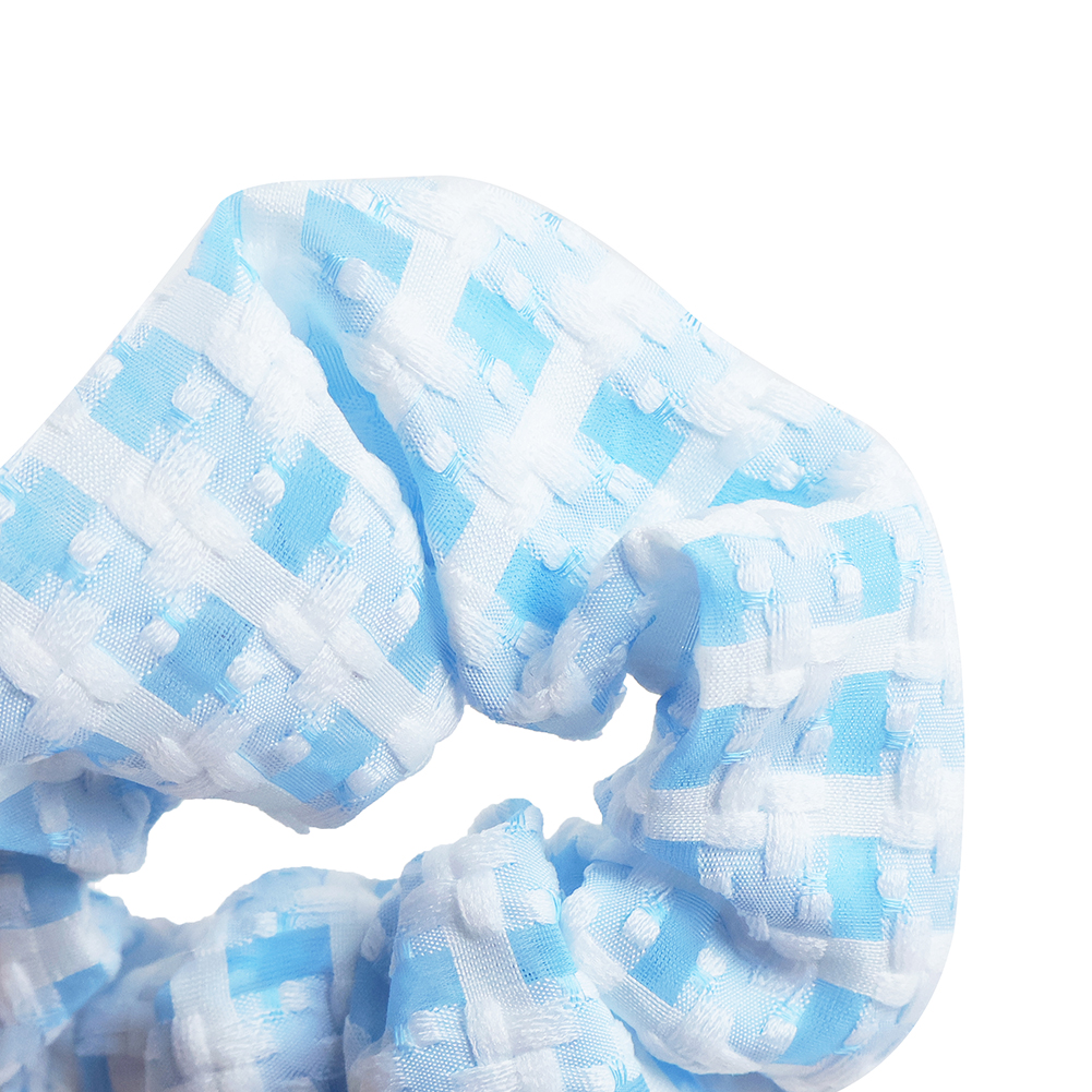 체크 곱창 머리끈