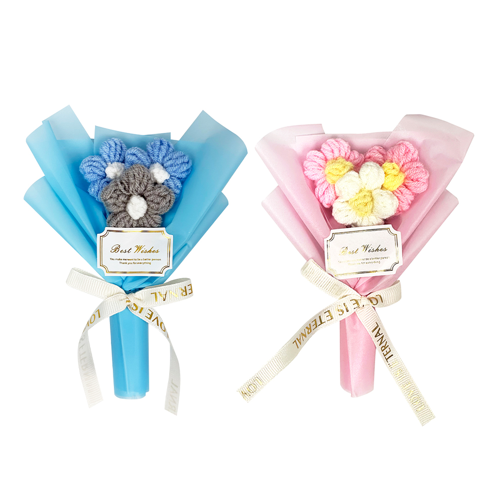 미니 니트 꽃다발