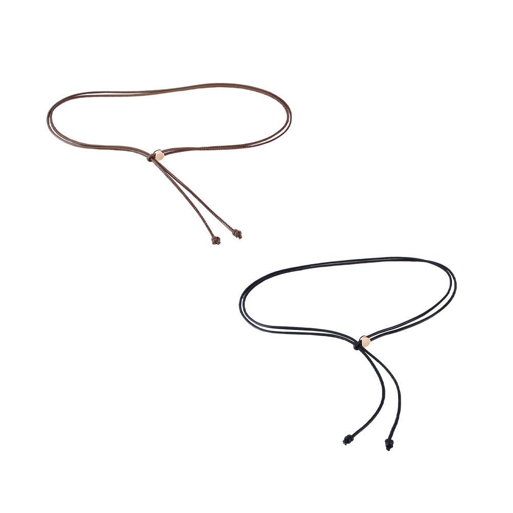 여성용 슬림 PU 가죽 얇은 벨트