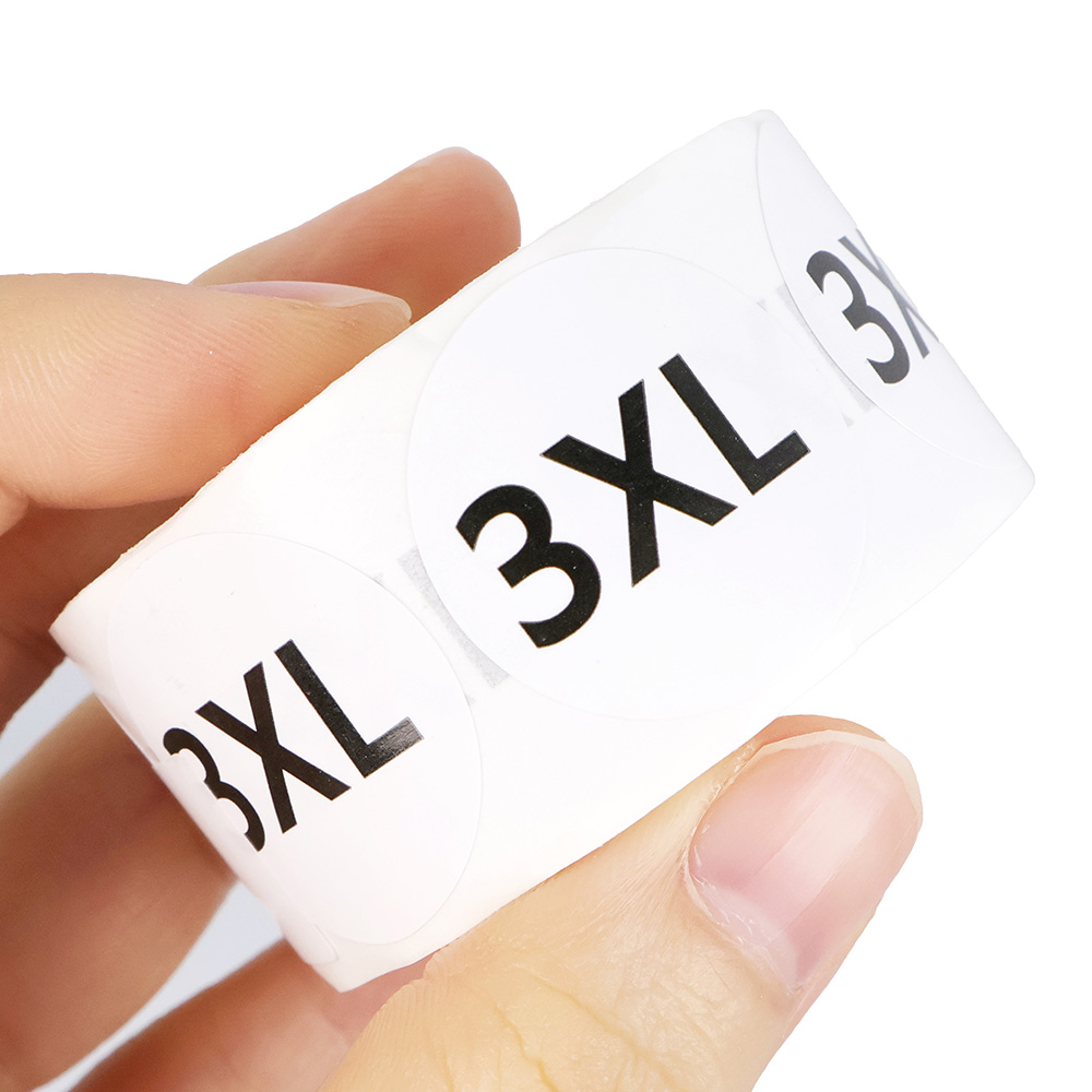 의류 원형라벨 롤형 대형사이즈