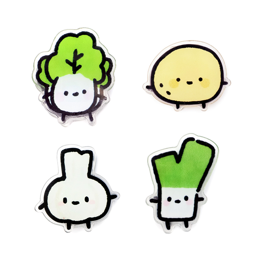 아크릴 식재료 캐릭터 집게