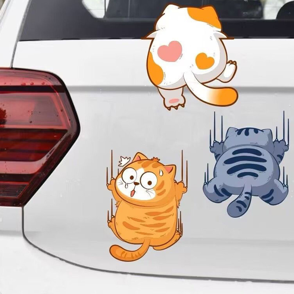 자동차 흠집커버용 고양이 스티커 3p