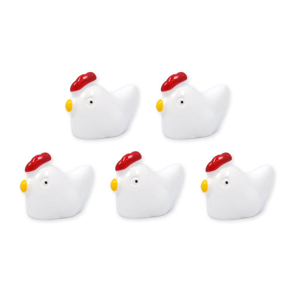 장식용소품 미니어처 닭 5p