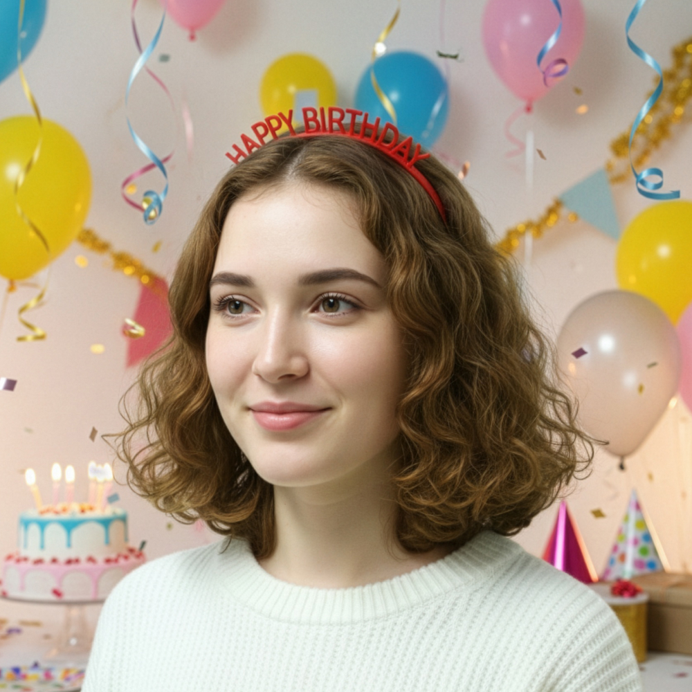 해피버스데이 컬러머리띠 1P