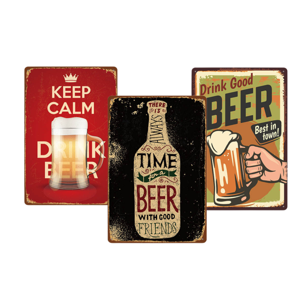 맥주집 철제벽걸이 장식품