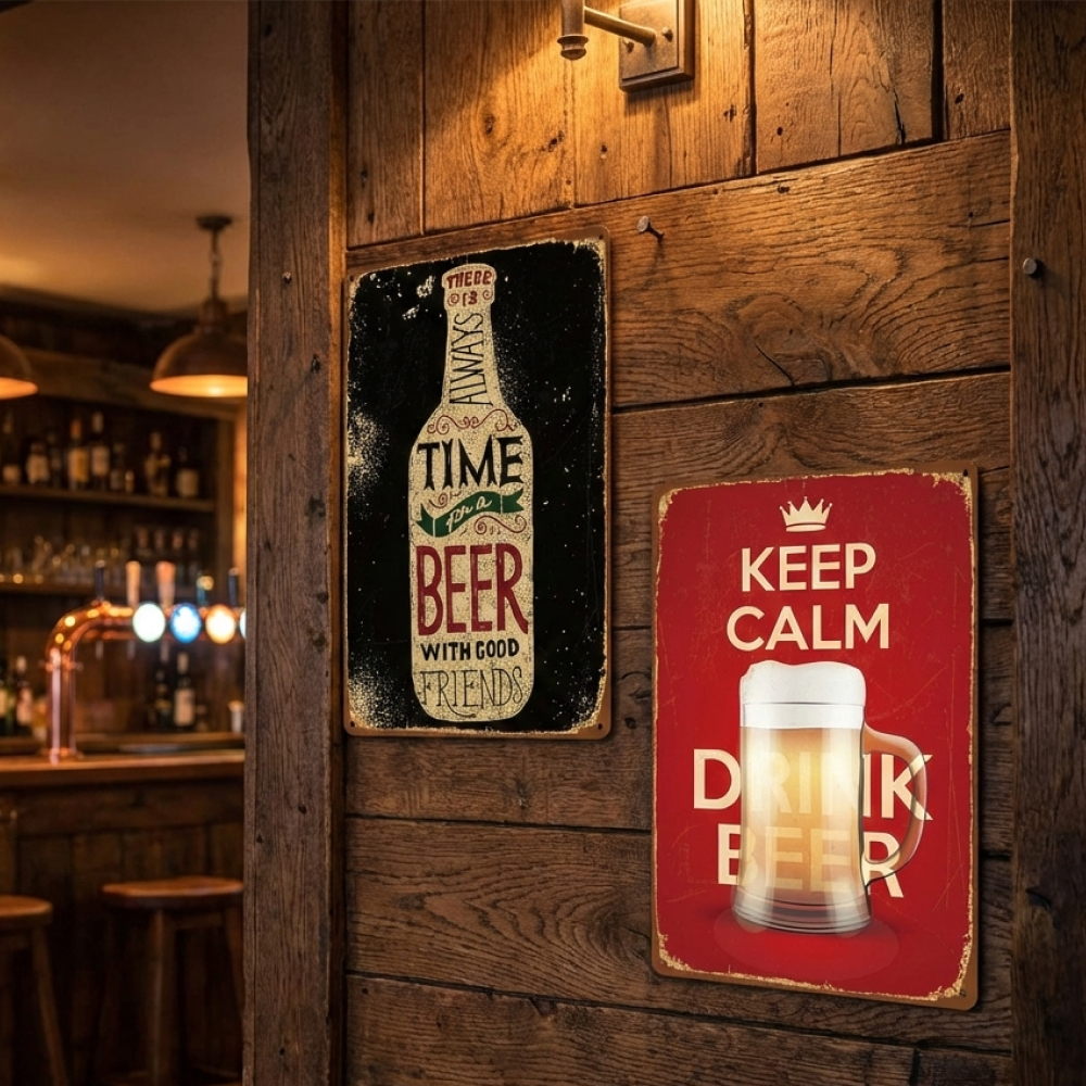 맥주집 철제벽걸이 장식품