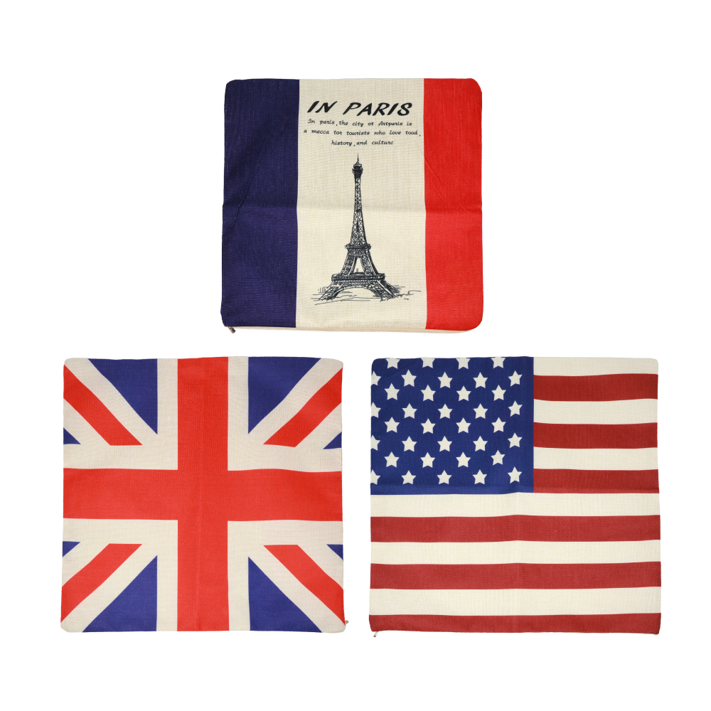 나라 국기무늬 쿠션커버