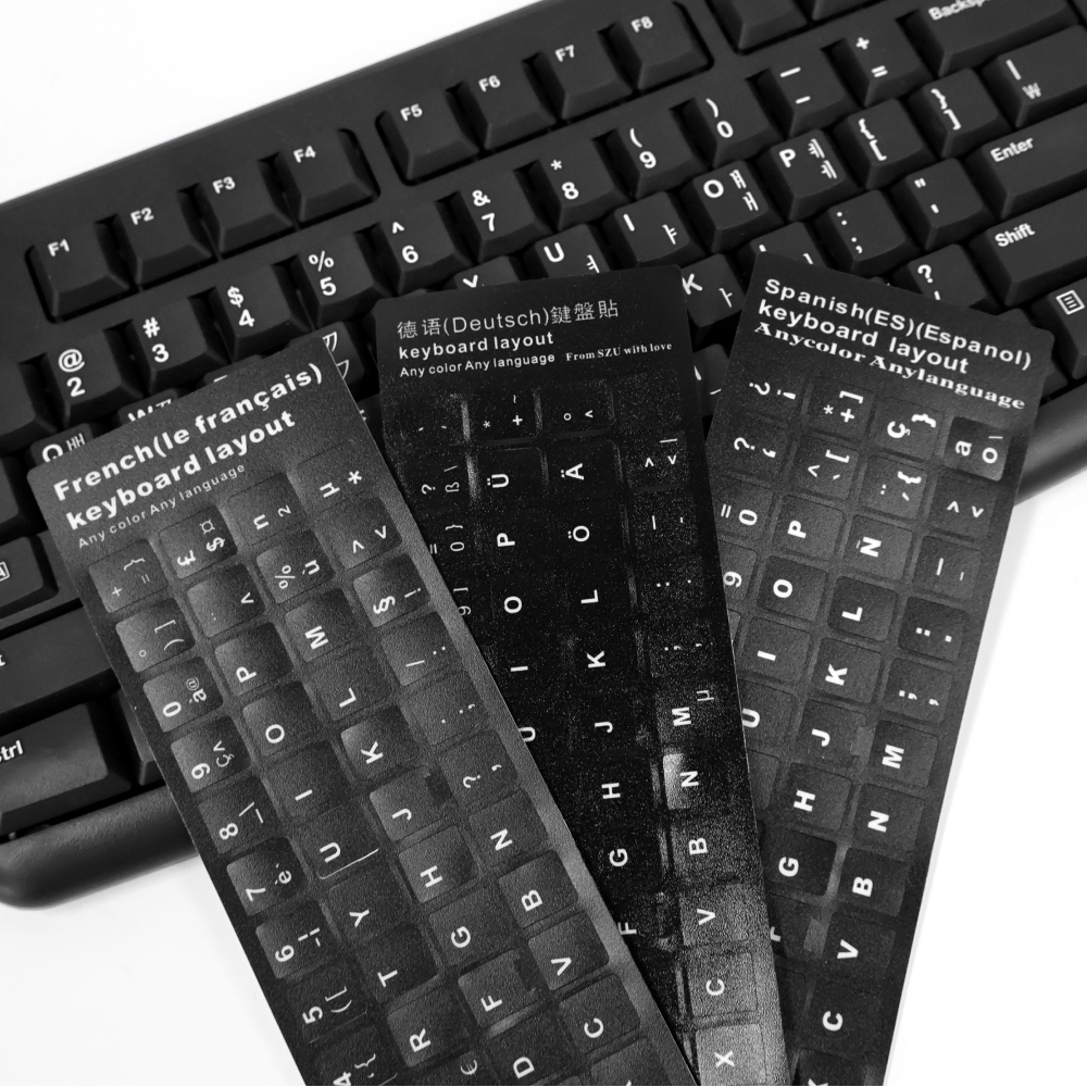 다국어 키보드 자판 스티커 유럽