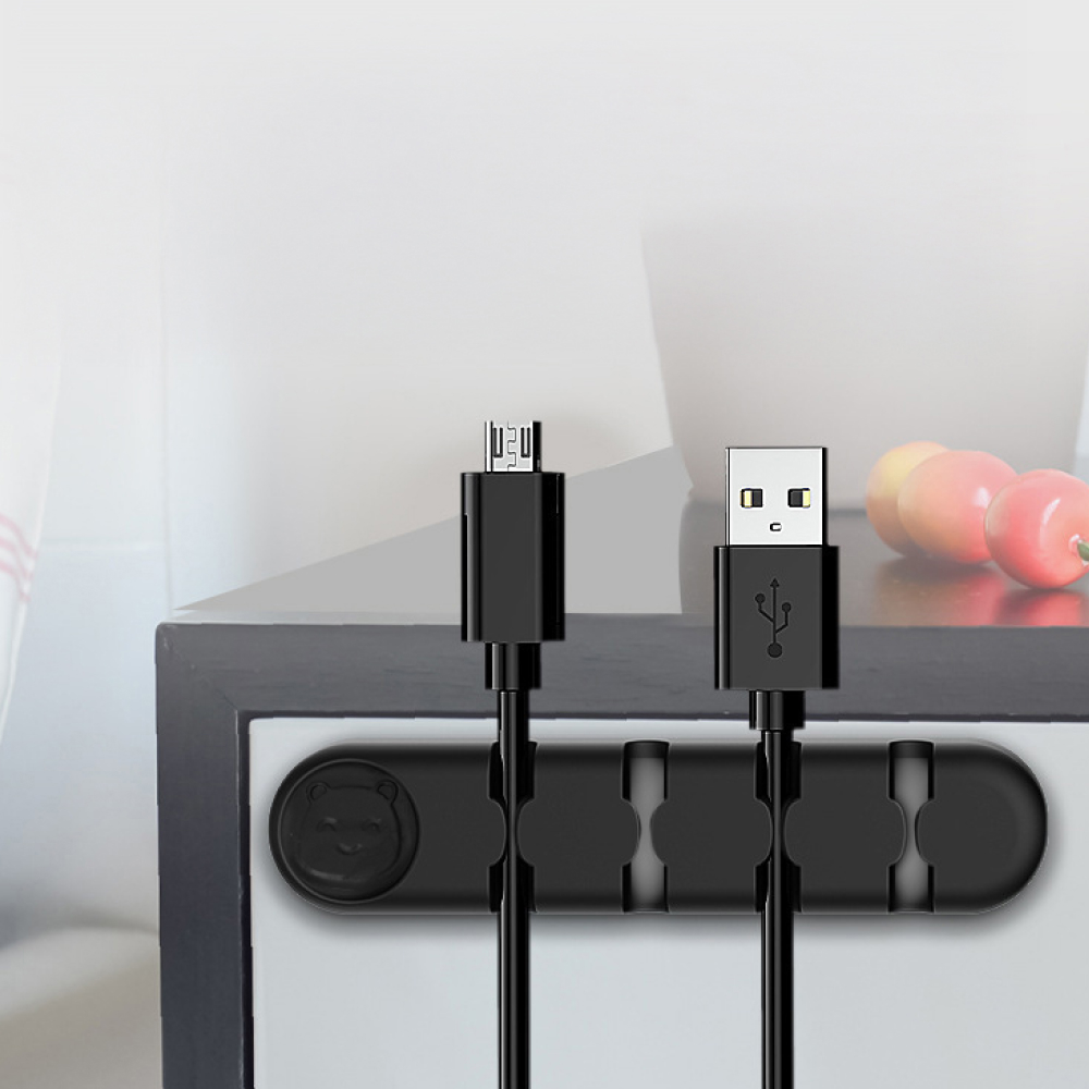 곰돌이 케이블 전선 정리 4구