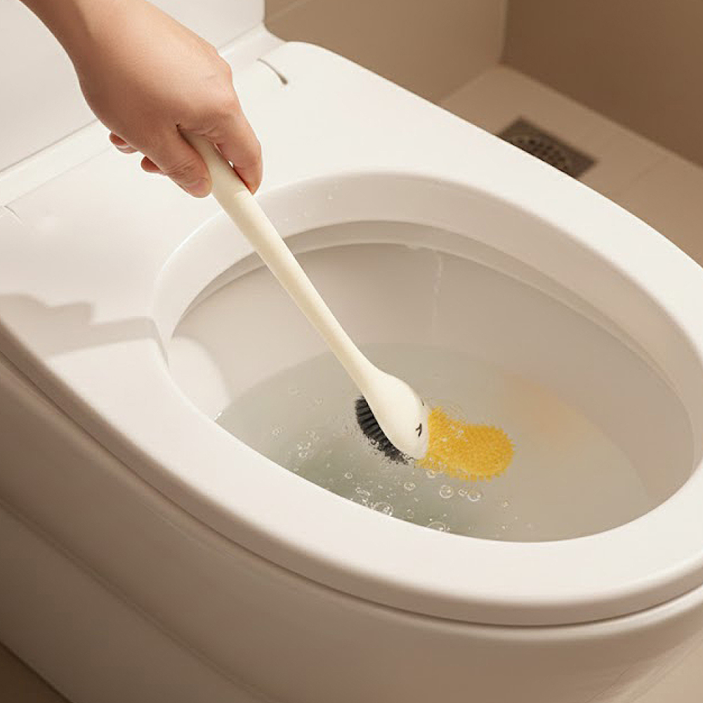 오리입 벽걸이 변기솔