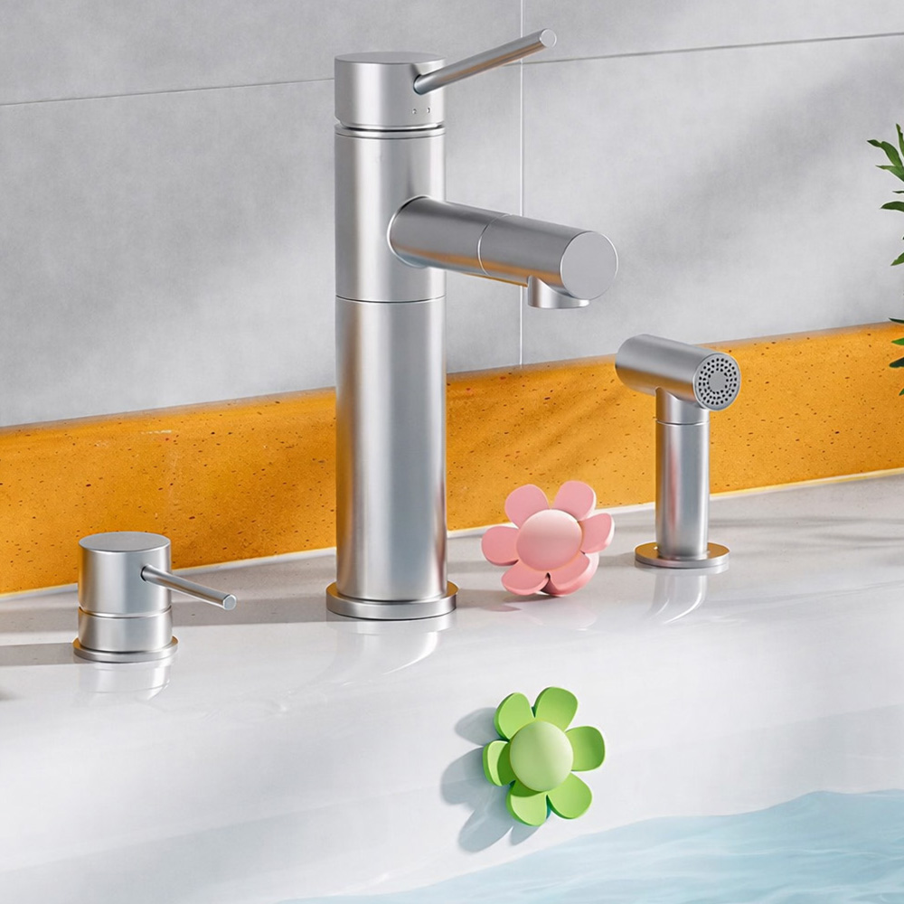 세면대 오버플로우캡 꽃모양