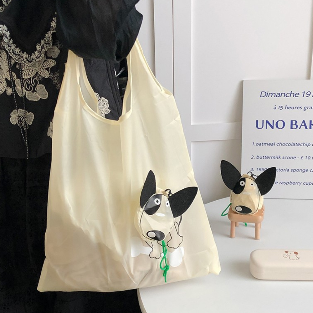 멍멍이 휴대용 접이식 장바구니 1p