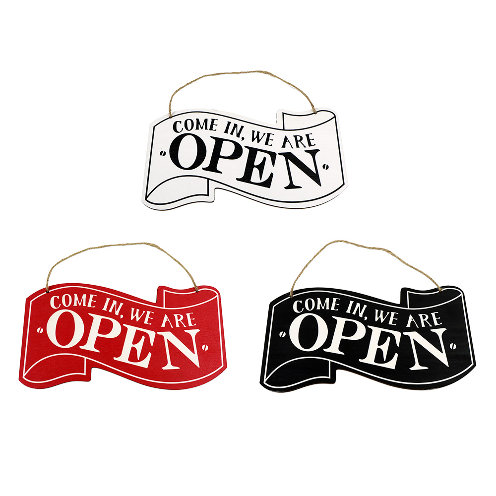 오픈 클로즈 양면 우드 안내 팻말