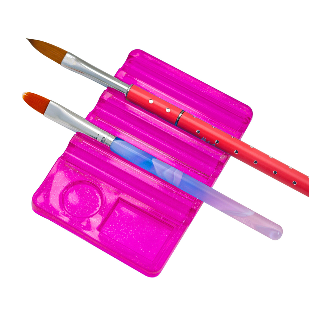 네일아트 직사각 파렛트 브러쉬 거치대