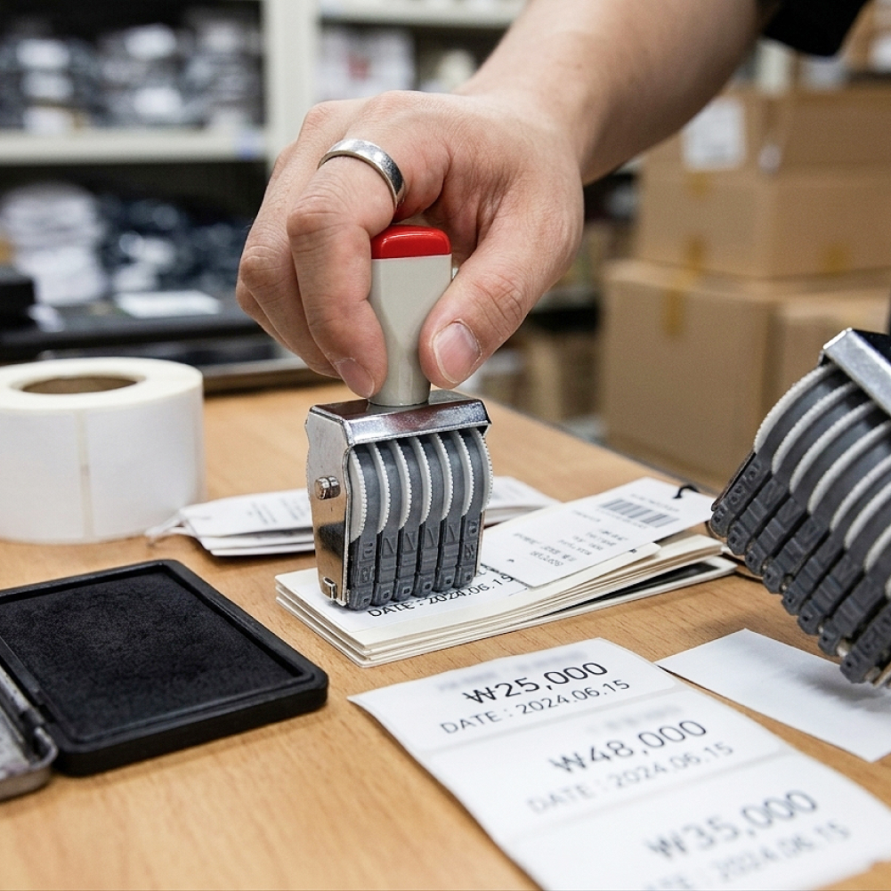 마트용 금액 스탬프